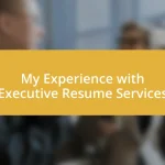 My Experience with Executive Resume Services