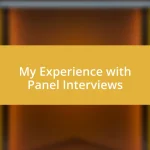 My Experience with Panel Interviews