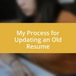 My Process for Updating an Old Resume