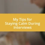 My Tips for Staying Calm During Interviews