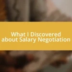 What I Discovered about Salary Negotiation